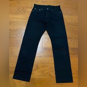 Iron Heart XX-888S-142 14oz Selvedge Denim Black Japan Red Jeans 33x36 (32x32)